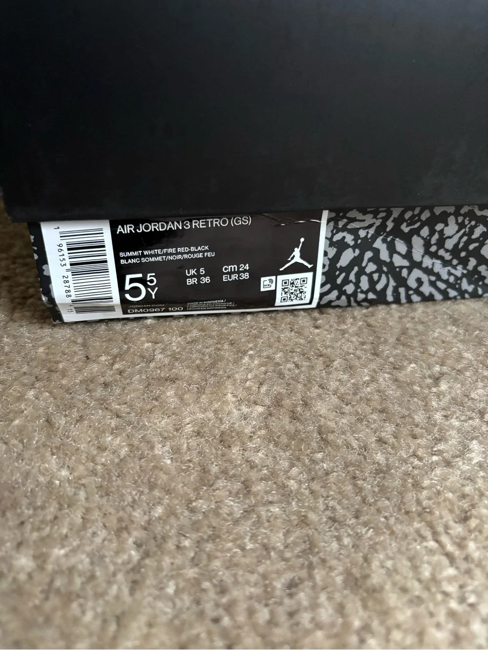 Air Jordan 3 Retro GS 'White Cement Reimagined'